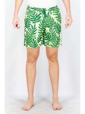 Club Room Leaf Print Swim Trunks XL Mesh Lined Elastic Waist Shorts Dad AOP